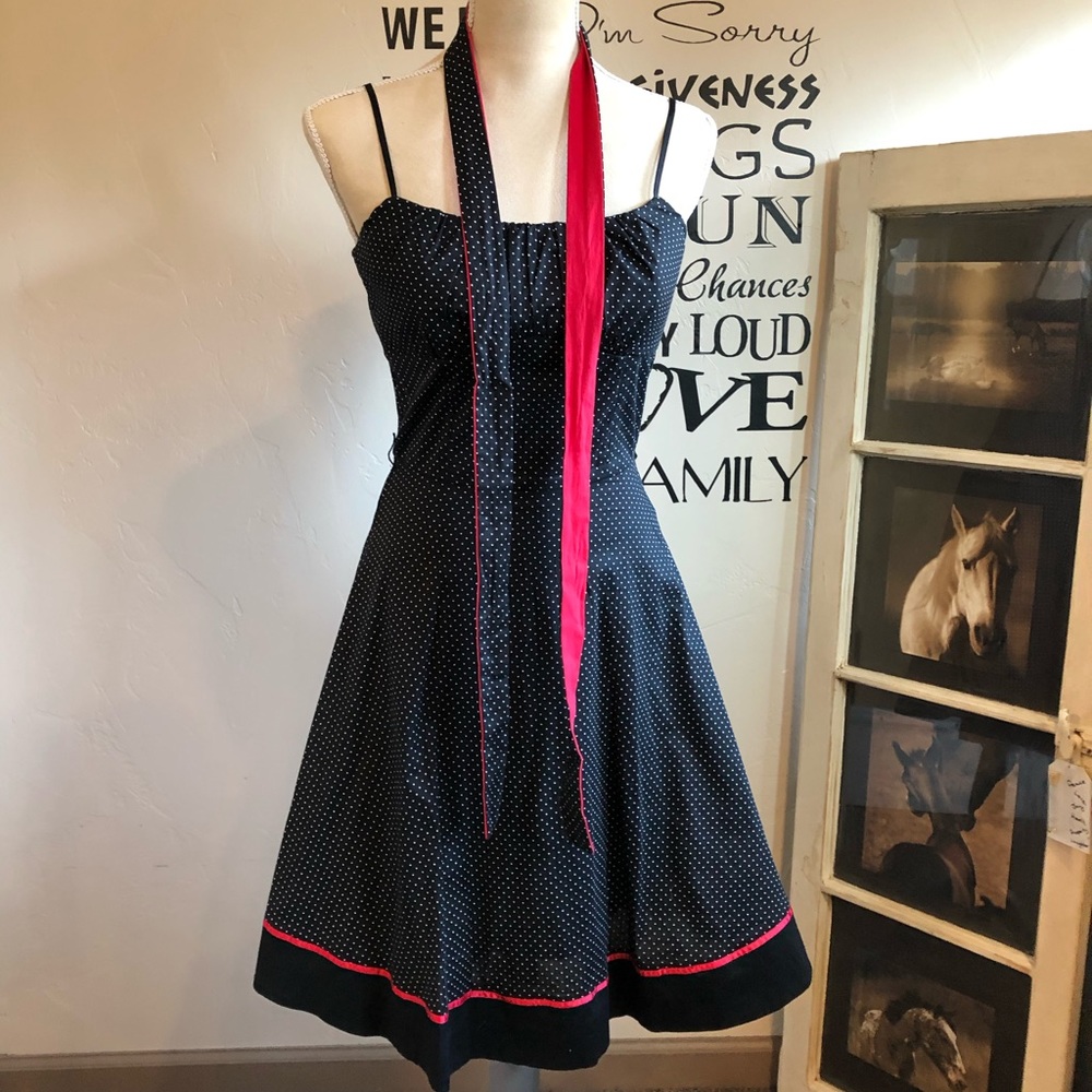 Black and white ruby rock pinup dress